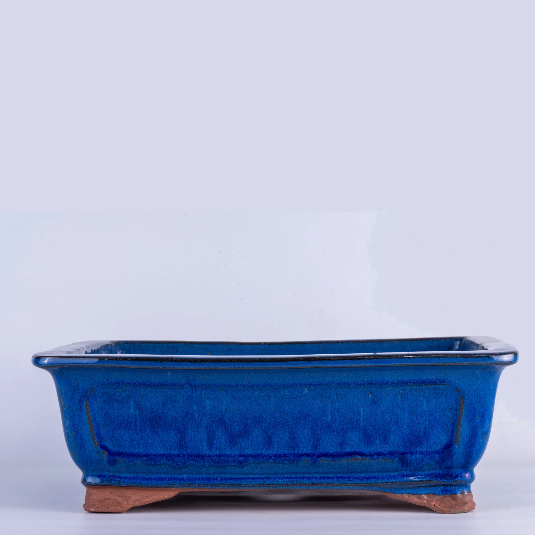 Blue Rectangular Yixing Bonsai Pot 35 cm