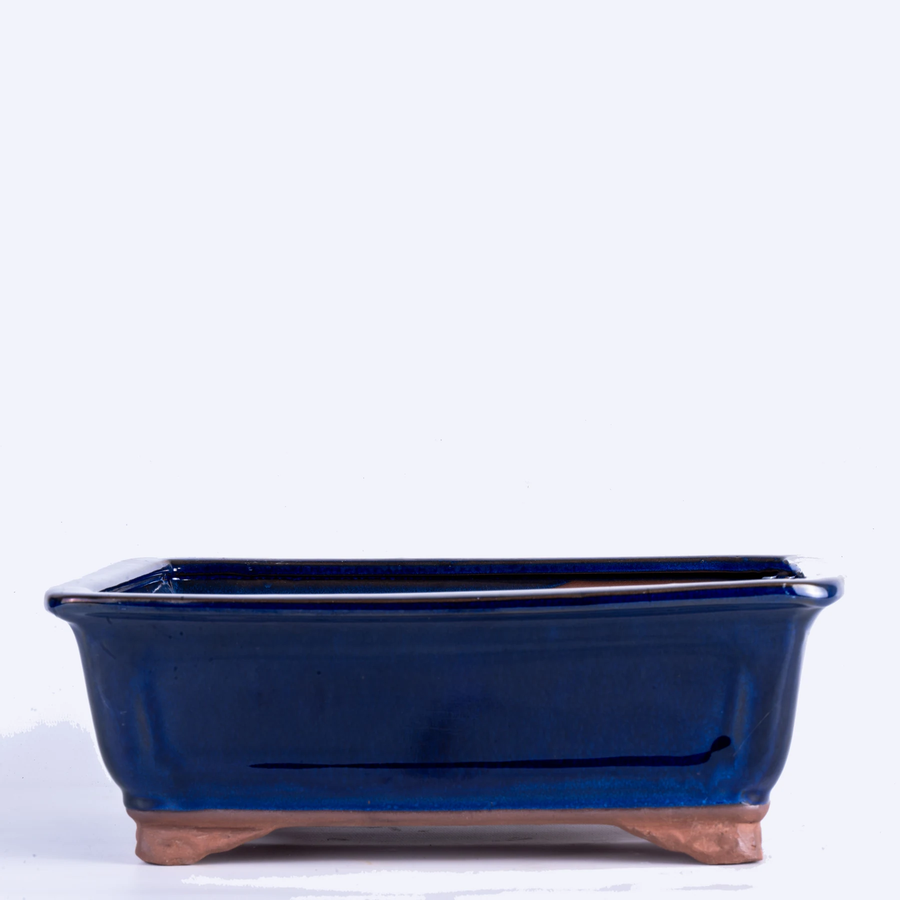Blue Rectangular Yixing Bonsai Pot 30 cm