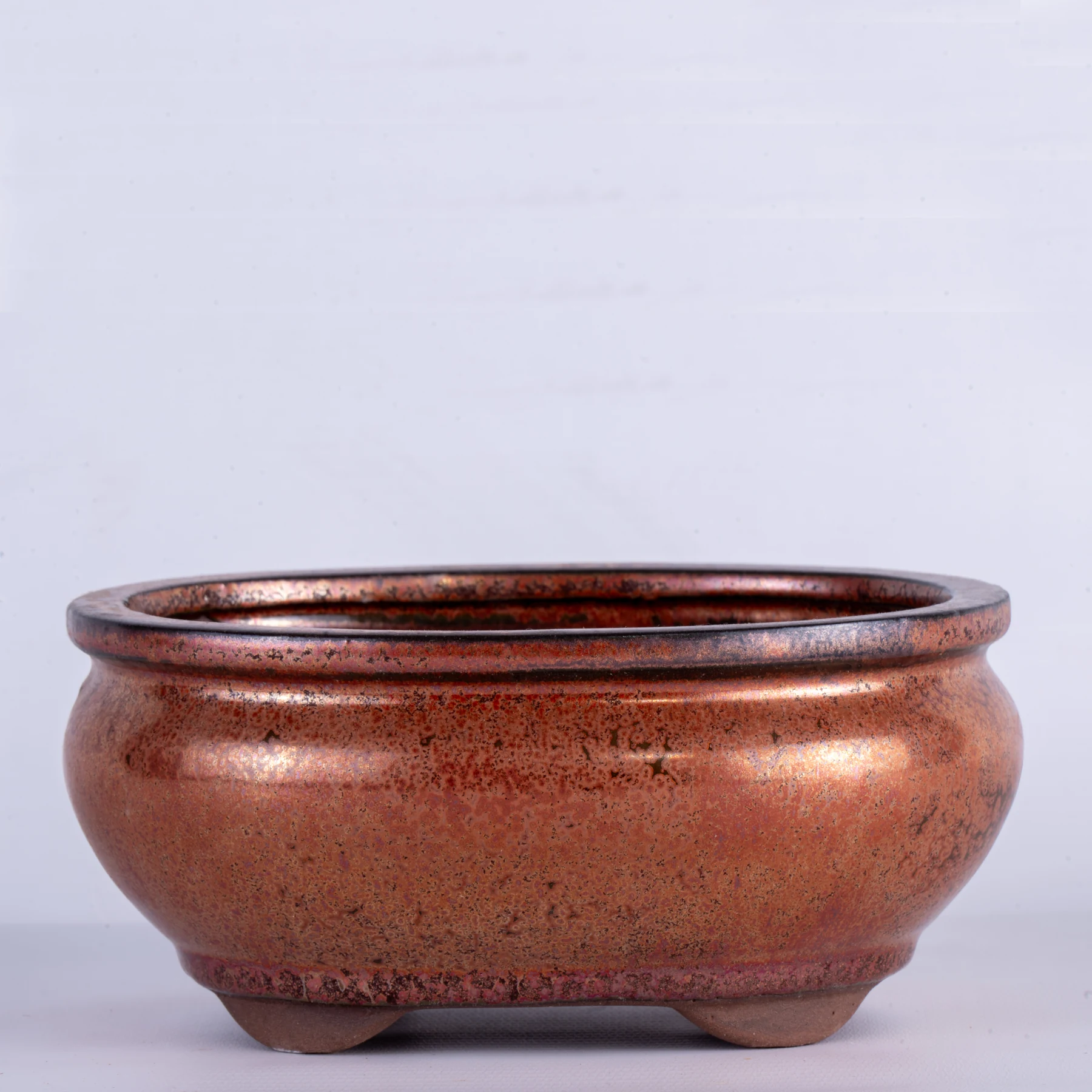 Brown Oval Basic Yixing Oval Bonsai Pot 15 cm