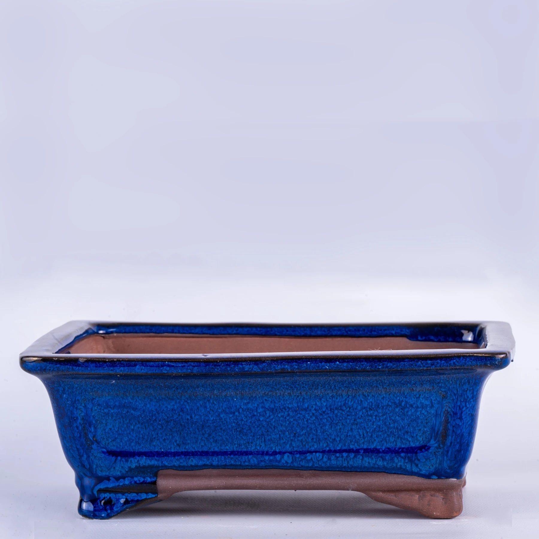 Blue Rectangular Yixing Bonsai Pot 20 cm